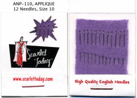 Scarlet Today Applique Needles Size 10 image 0