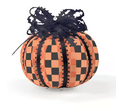Peekaboo Pumpkin No Sew Ornament by The Ornament Girl