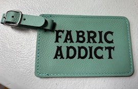 Luggage Tag Fabric Addict Teal image 0