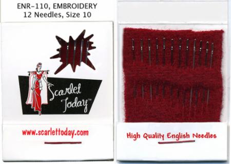 Scarlet Today Embroidery Needles Size 10 image 0