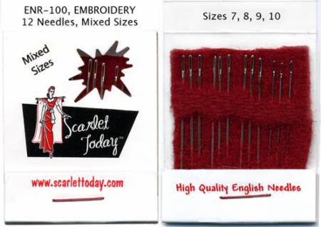 Scarlet Today Embroidery Needles Mixed Sizes image 0