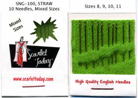 Scarlet Today Straw Needles Mixed Sizes image 0