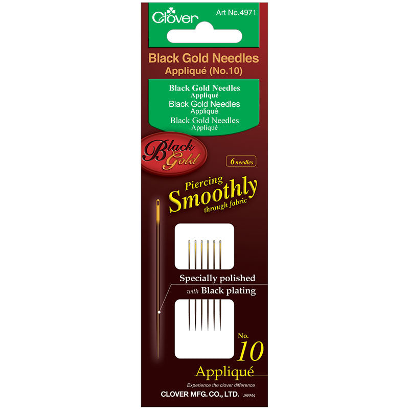 Black Gold Sharp Applique Needle Size 10 image 0