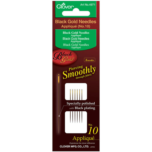 Black Gold Sharp Applique Needle Size 10 image 0