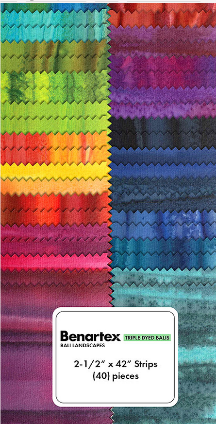 Benartex Triple Dyed Bali Landscape 2 1/2" x 42" Stripes