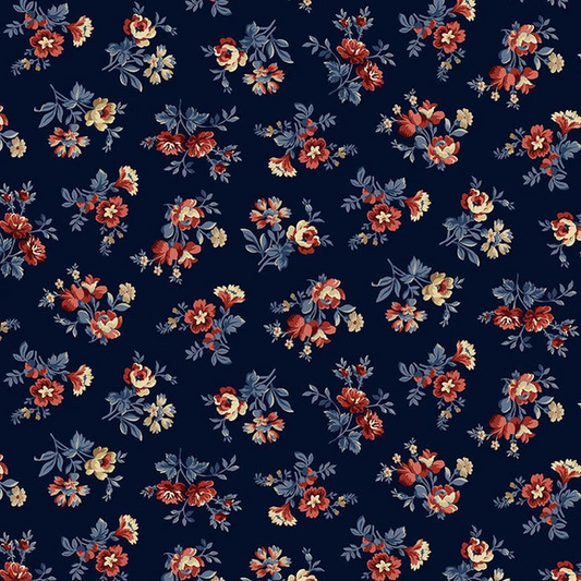 Victory Garden Navy Small Florals CD2110-Navy