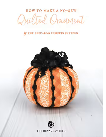 Peekaboo Pumpkin No Sew Ornament by The Ornament Girl