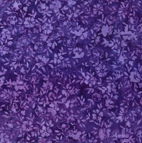 Moonshadow Batik Purple Daisies and Vines Batik 22309-663