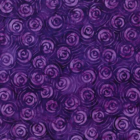 Moonshadow Batik Purple Rose Buds Batik 22308 663