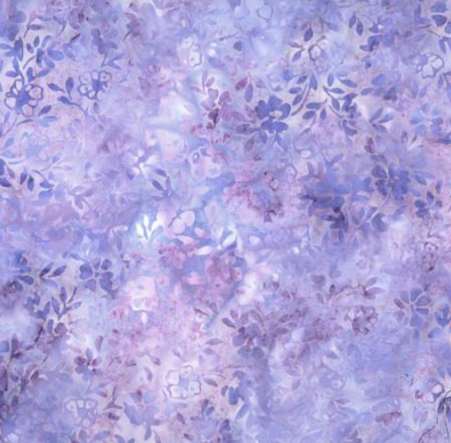 Moonshadow Batik Light Purple Daisies and Vines Batik 22309-641
