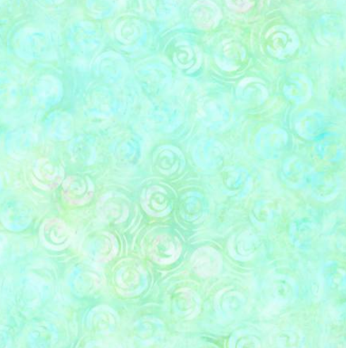Moonshadow Batik Pastel Green Rose Buds Batik