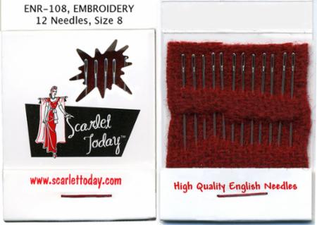 Scarlet Today Embroidery Needles Size 8 image 0