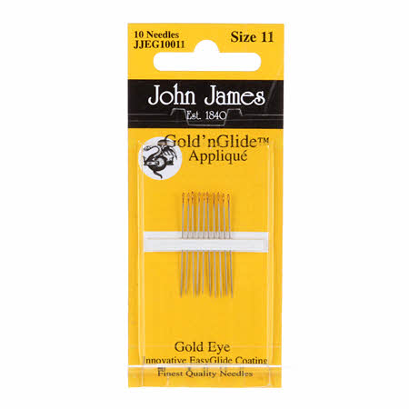 John James Gold 'n Glide Applique Needles Size 11 image 0