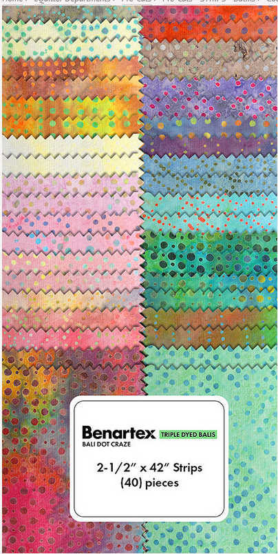 Benartex Triple Dyed Bali Dot Craze 2 1/2" x 42" Stripes