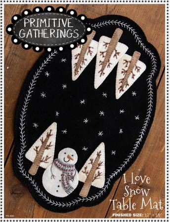I Love Snow Table Mat image 0