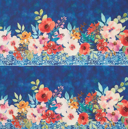 Glorious Garden by In the Beginning Fabrics 1 1/8 yard Remnant