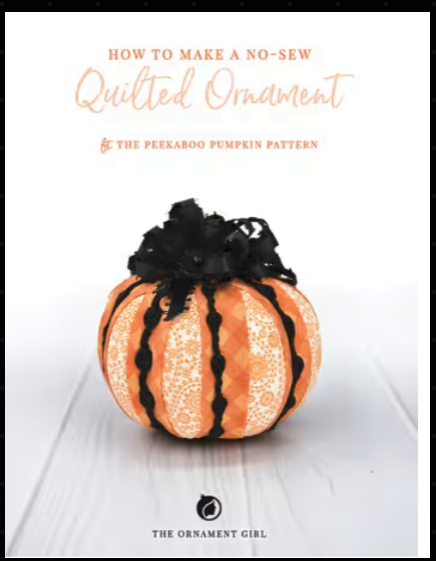 Peekaboo Pumpkin No Sew Ornament by The Ornament Girl