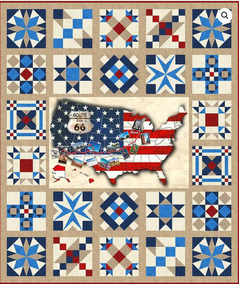 Route 66 Fabric Kit Block 1 Entire Pattern Included!