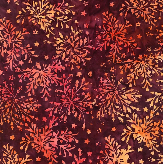 Tonga Batik BB5044 Wine Forest Floor